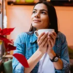 Girl Having A cup of Coffee